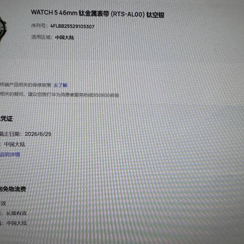 Huawei Watch 5 46mm 鈦空銀 鈦金屬錶帶