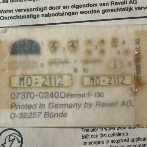 1:24 REVELL FERRARI F50