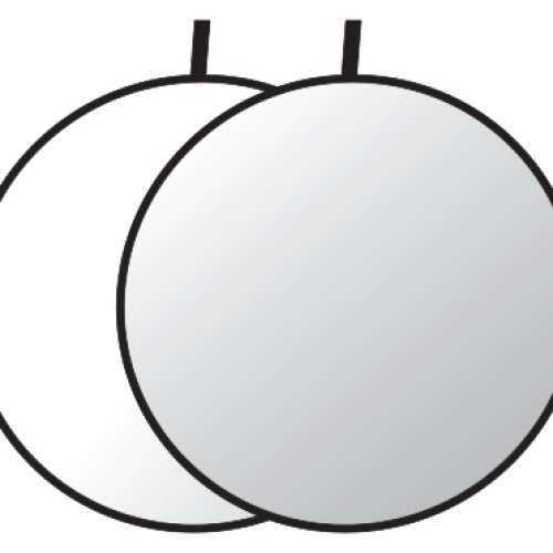 全新圓形可收摺銀白反光板110cm