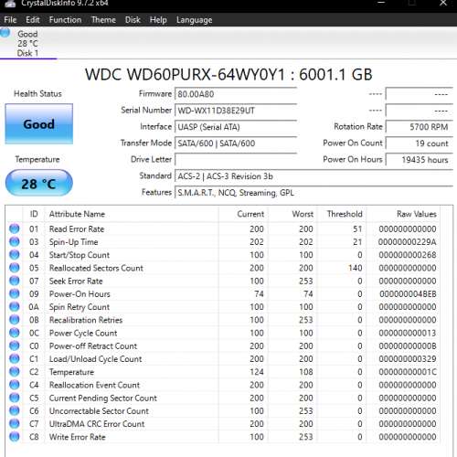 WD Purple 6TB Surveillance 硬碟HDD一隻