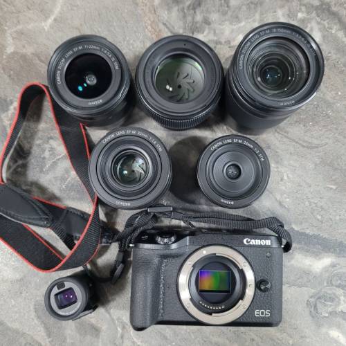 Canon M6 Mark II 一機五鏡+EVF 完整套裝