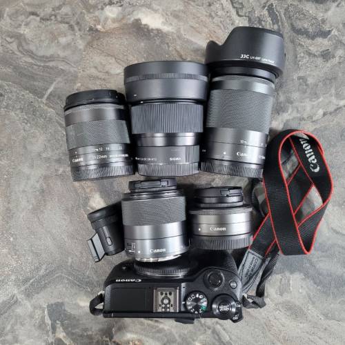 Canon M6 Mark II 一機五鏡+EVF 完整套裝