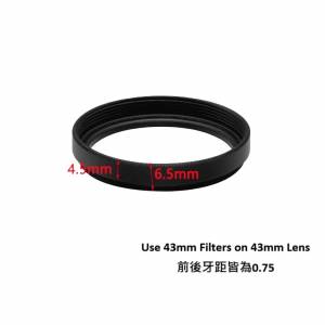 46mm (0.75) To 46mm (0.75) Step Ring 延長疊加轉接環