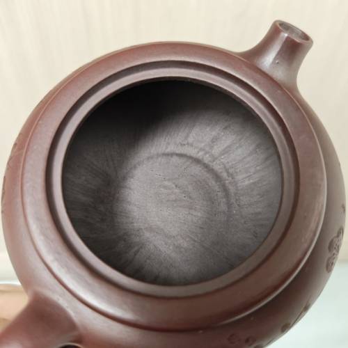 紫泥 半手工 三足鼎 紫砂壶 135cc 茶壺