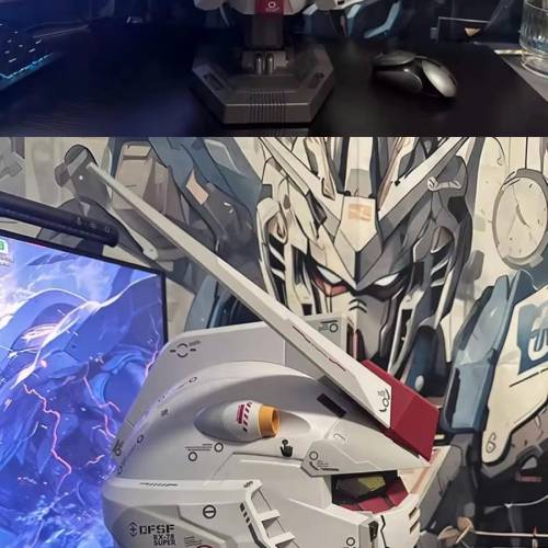 國產高達RX-78原神發光頭盔連底座