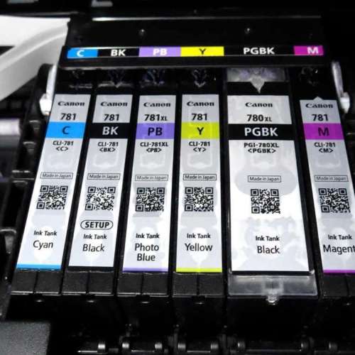 新淨機合出稿印相入滿一套墨水780xL 781墨盒6色Canon TS8370a Scan printer(可WIFI...