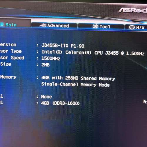 二手ITX AsRock J3455-B ITX 文書主機