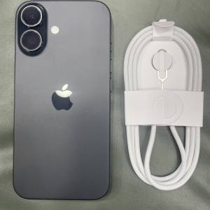 99%New iPhone 16 128GB 黑色 蘋果保養至2026年3月5日 電池效能100% 香港行貨 有充...