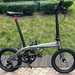 (靚價請PM) 2025 Lidrop 一叮點 pro版 5速16吋碟剎碳纖維折叠車 送水架前後蛙燈叮叮