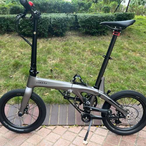 (靚價請PM) 2025 Lidrop 一叮點 pro版 5速16吋碟剎碳纖維折叠車 送水架前後蛙燈叮叮