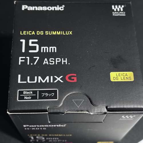 極新Panasonic Lecia DG Summilux 15mm F1.7 ASPH Lumix G M43