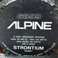 Alpine 6399  6x9 三路分音JDM  1988年汽車喇叭王 以裝音箱 靚仔正常 屯門自取