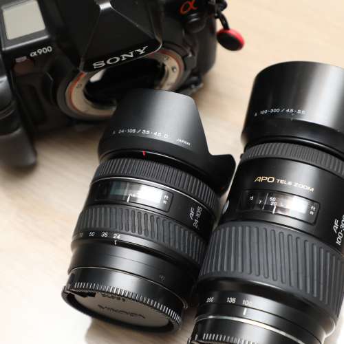 Minolta AF 24-105mm + 100-300mm APO for Sony A900 A99 A7 A9