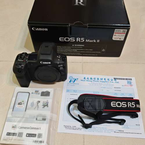 Canon EOS R5 Mark II , 行貨20-10-2024購0首 99%新 保證100％正常有盒有單有保用證...