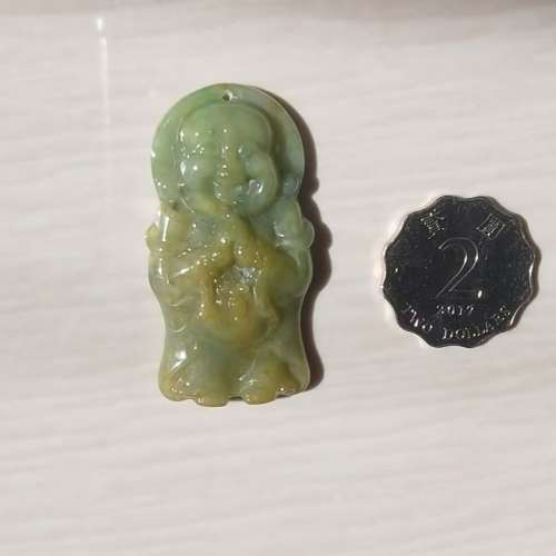 正品A货翡翠站佛 佛公