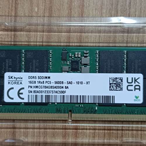 SK hynix DDR5-5600 SODIMM 16GB NOTEBOOK RAM