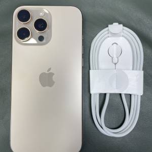 99%New iPhone 16 Pro Max 256GB 沙漠金色 AppleCare+至2026-11-18 電池效能90% 香...
