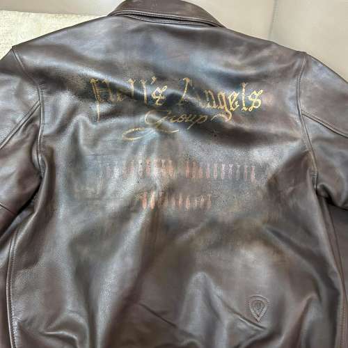 Nappa leather jacket military