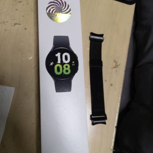 99%新 原裝Samsung watch 5黑色錶帶