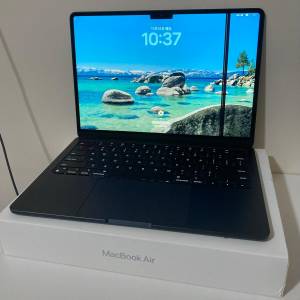 港行 M2 MacBook Air 13吋 8gb RAM 256gb SSD 充電99次 電池健康度100 淨機 半年Ap...