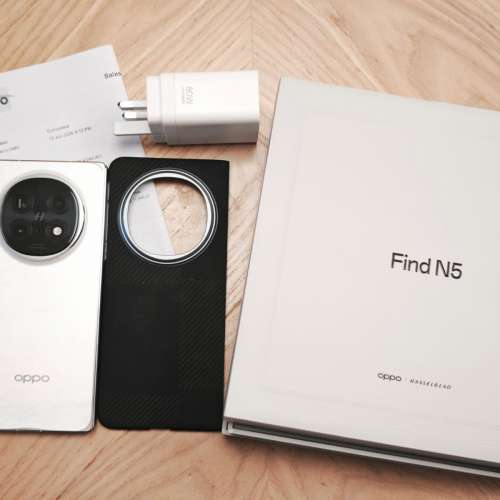90%新 Oppo Find N5 行貨 16+512GB 白色 保養至2026年6月 FindN5 大摺機 輕薄 Full...