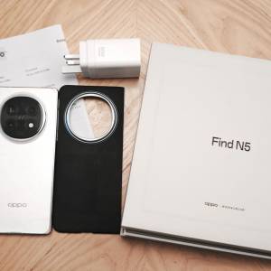 90%新 Oppo Find N5 行貨 16+512GB 白色 保養至26年6月 FindN5 大摺機 輕薄 Full Set