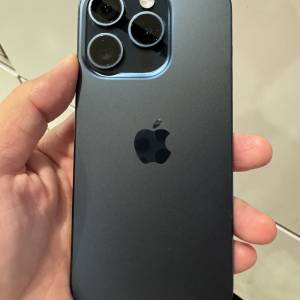 iPhone 15pro 256gb,藍色鈦金屬，電池87，完美冇花，冇修冇拆，所有功能正常！