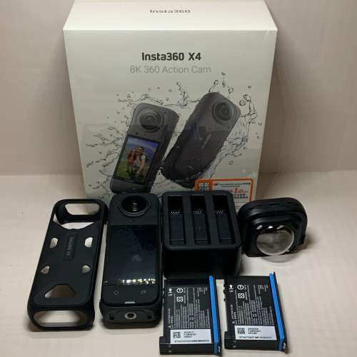 [觀塘實體店] 二手 Insta360 X4 (共2電+原廠充電器+玻璃鏡頭保護蓋+控溫握套) 行貨...
