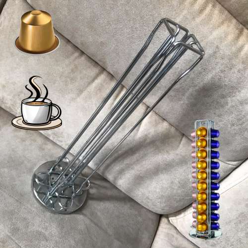 ☕️ Capsule Rack for NESPRESSO Rusty USED 咖啡膠囊架 旋轉 底座 有生鏽和花 ☕️