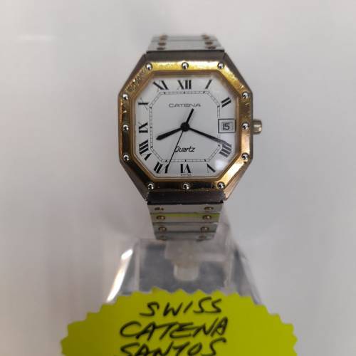 Vintage Swiss Catena Santos Quartz Watch