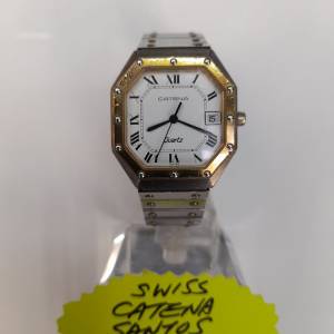 Vintage Swiss Catena Santos Quartz Watch