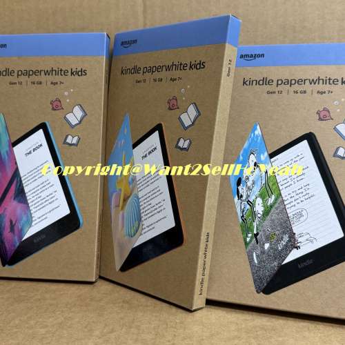 美版Amazon Kindle Paperwhite Kids,16GB,12th Gen 2024,Amazon Kids+,全新