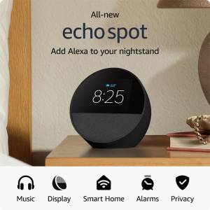 Amazon Echo Spot (2024 release) Smart Alarm clock Speaker with Alexa,全新水貨!