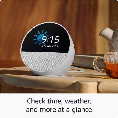 Amazon Echo Spot (2024 release) Smart Alarm clock Speaker with Alexa,全新水貨!