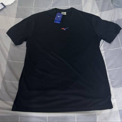 美津龍黑色運動T恤