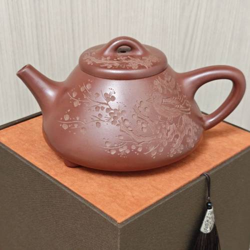 龍血砂 半手工 子冶石瓢 紫砂壺 300cc 茶壺