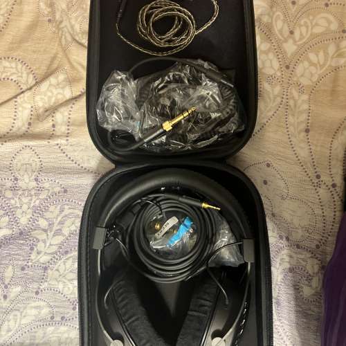 Beyerdynamic DT1990 Pro + 淘寶6.35MM銅銀混編線升級線