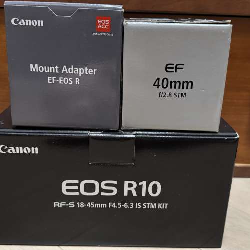 Canon EOS R10 18-45 EF-EOS 40mm f2.8