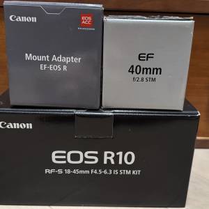 Canon EOS R10 18-45 EF-EOS 40mm f2.8