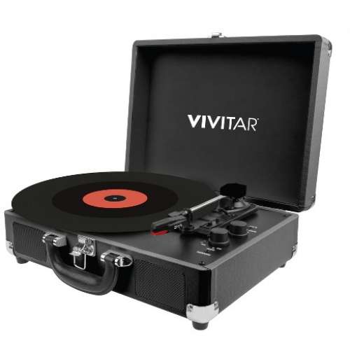 🎁 🌹 全新美國名廠VIVITA 黑膠唱機內置功放及雙藍牙，即買即用)