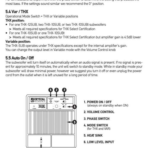 全新英國 Crystal Audiovideo THX-10SUB THX Select 認證重低音喇叭 包裝全齊。