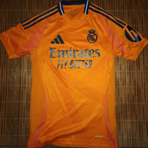 皇馬real madrid 作客橙色球衣/波衫 - XS
