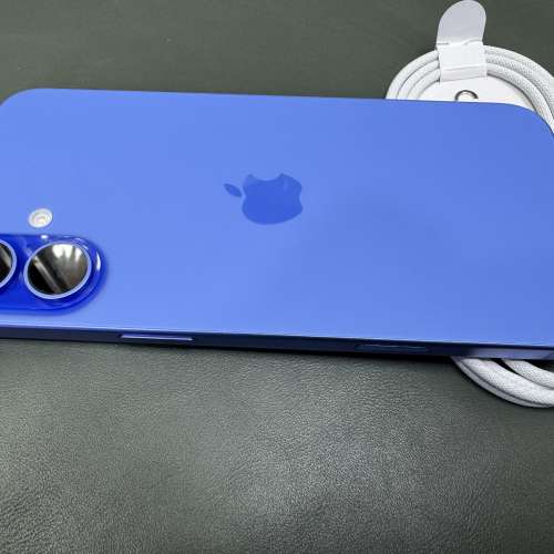 99%New iPhone 16 128GB 藍色 香港行貨 蘋果保養到2026年6月6日 電池100% 有配件 自...