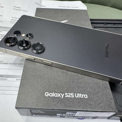 99%New Samsung S25 Ultra 5G 12+512GB 黑色 香港行貨 有單 三星保養到2026年2月10...