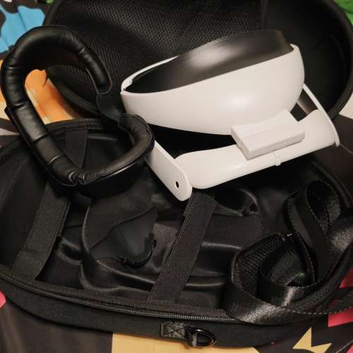 Meta Quest 3 VR Quest3 專用配件 - 副廠頭帶 + 透氣眼罩 + 鼻托 + 專用機袋連揹帶