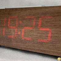 特大顯示屏木製雙響鬧鐘收音機