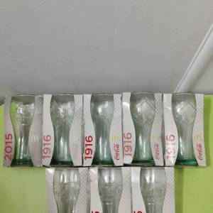 全新可口可樂玻璃杯八個 New coca-cola glass cup