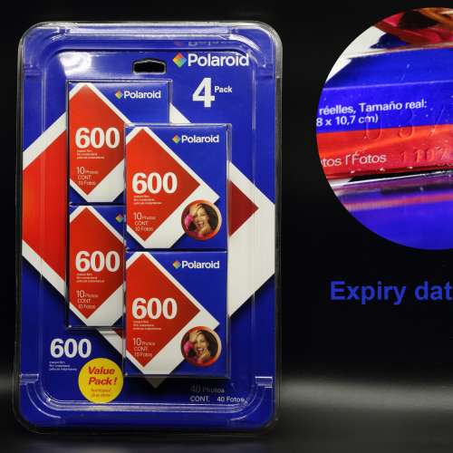 [全新未開] 原裝寶麗來４盒裝吸塑優惠裝從未拆封 600 菲林 - 已過期 - 到期０３／...