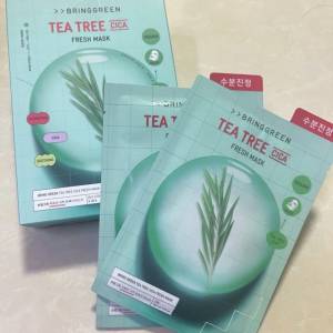 Bring Green茶樹積雪草袪痘 修護面膜 7片