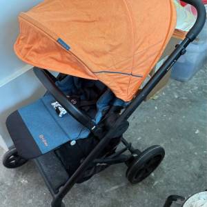 9成新 Cybex Balios S Lux Gold BB 車 Baby Car Orange and Blue Color 橙藍色